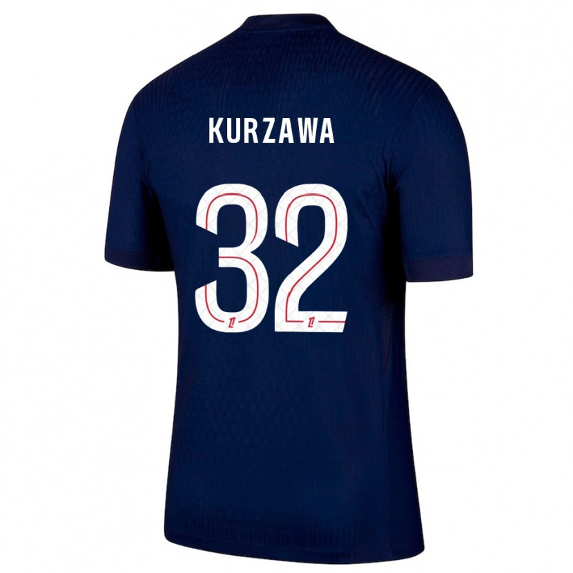 Danxen Homme Maillot Layvin Kurzawa #32 Marine Rouge Tenues Domicile 2025/26 T-Shirt