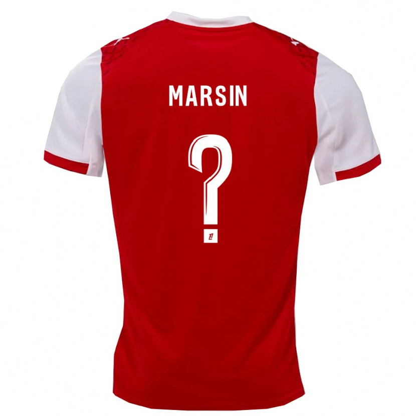Danxen Homme Maillot Antonin Marsin #0 Rouge Blanc Tenues Domicile 2025/26 T-Shirt