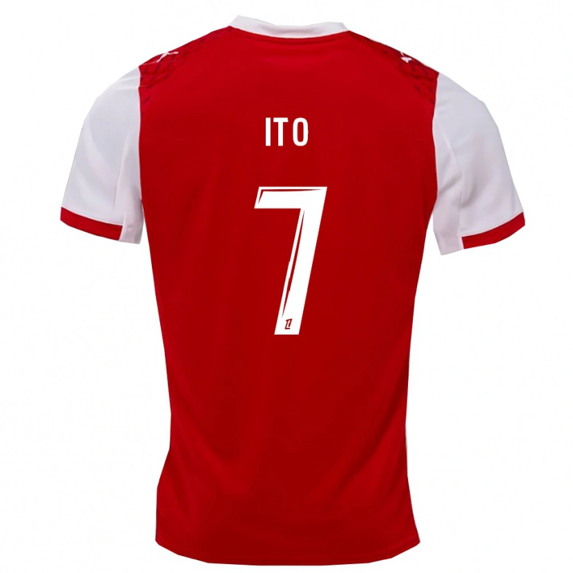 Danxen Homme Maillot Junya Ito #7 Rouge Blanc Tenues Domicile 2025/26 T-Shirt