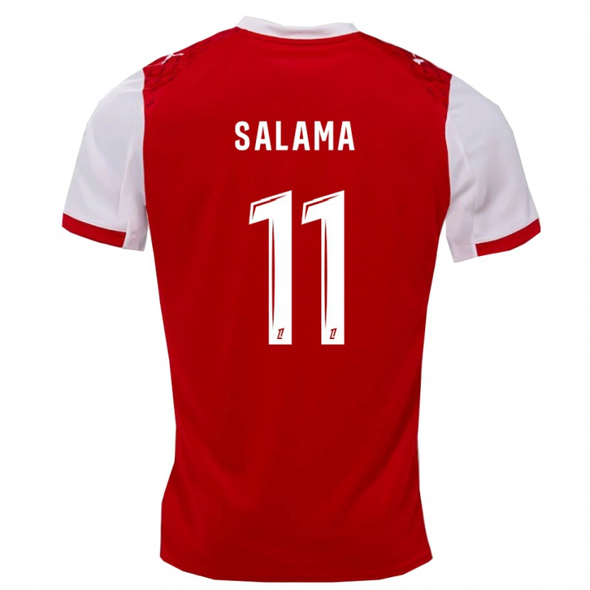 Danxen Homme Maillot Amine Salama #11 Rouge Blanc Tenues Domicile 2025/26 T-Shirt
