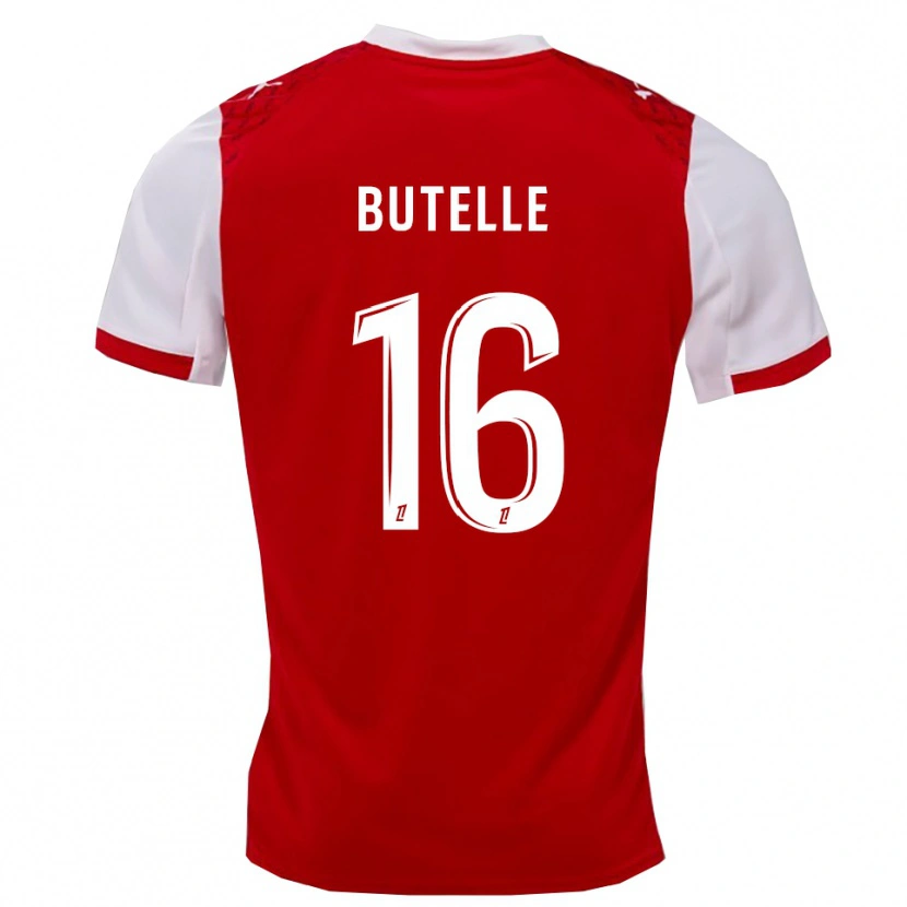 Danxen Homme Maillot Ludovic Butelle #16 Rouge Blanc Tenues Domicile 2025/26 T-Shirt