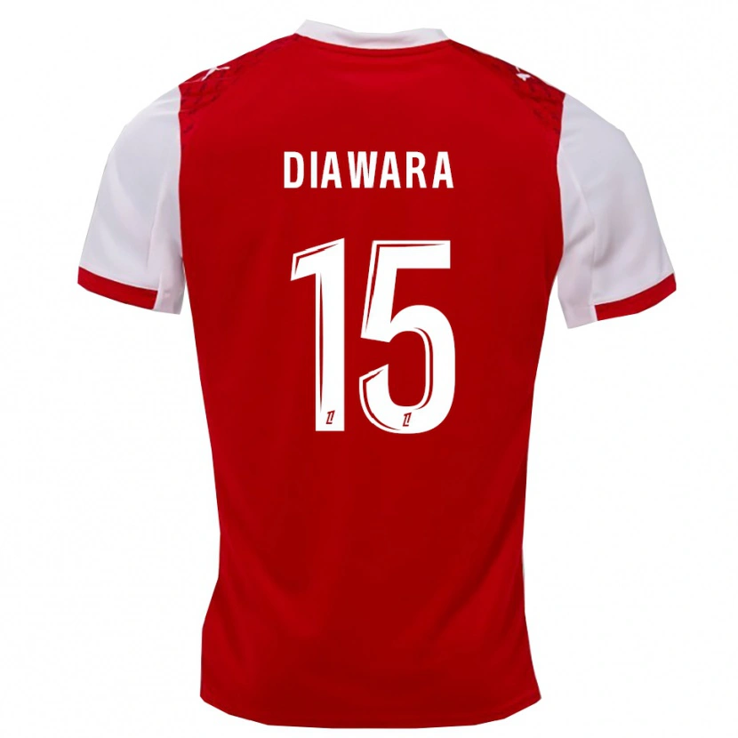 Danxen Homme Maillot Lamine Diawara #15 Rouge Blanc Tenues Domicile 2025/26 T-Shirt