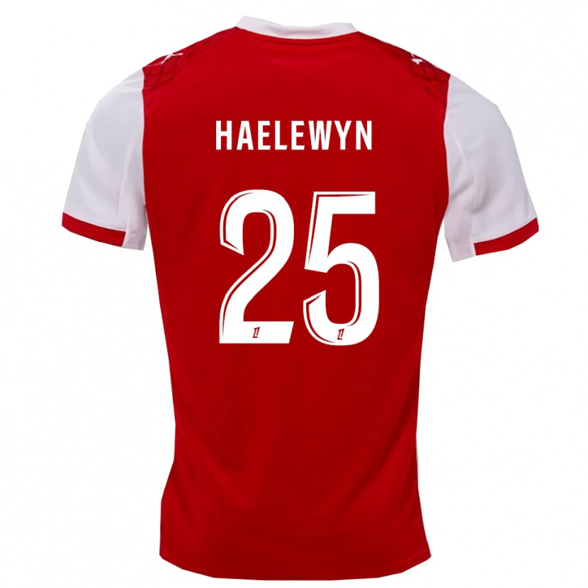 Danxen Homme Maillot Marion Haelewyn #25 Rouge Blanc Tenues Domicile 2025/26 T-Shirt