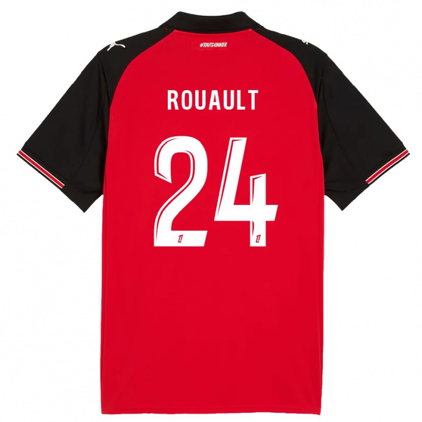 Danxen Homme Maillot Anthony Rouault #24 Rouge Noir Tenues Domicile 2025/26 T-Shirt