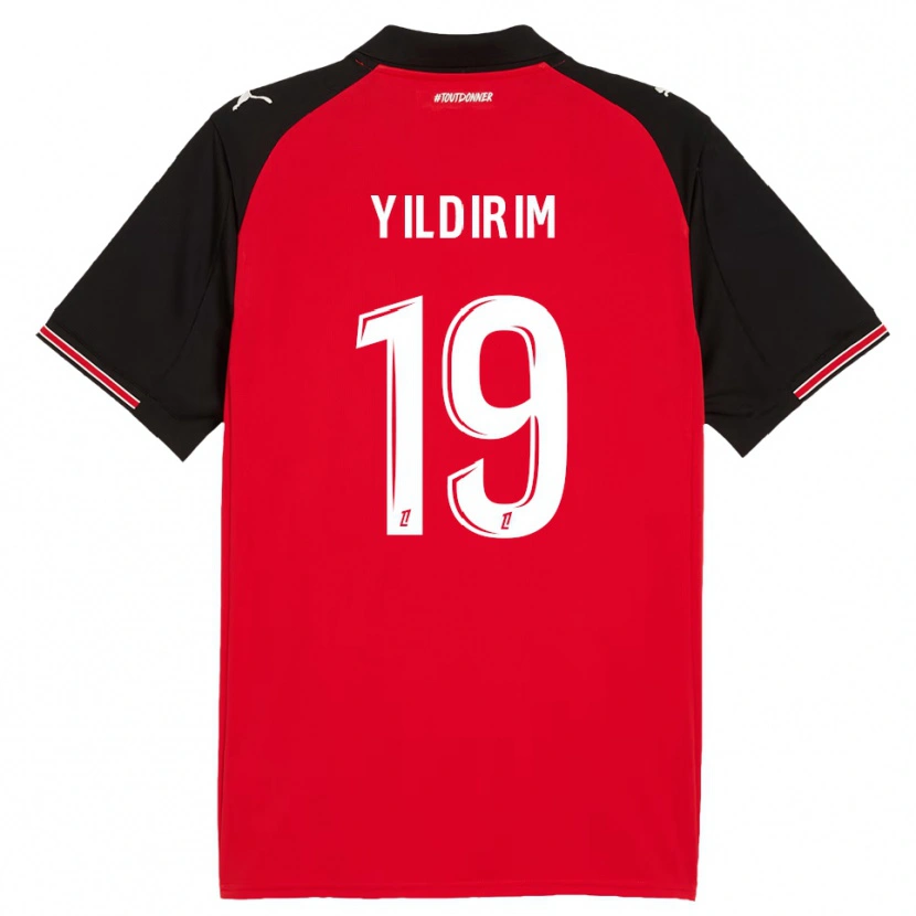 Danxen Homme Maillot Bertuğ Yıldırım #19 Rouge Noir Tenues Domicile 2025/26 T-Shirt