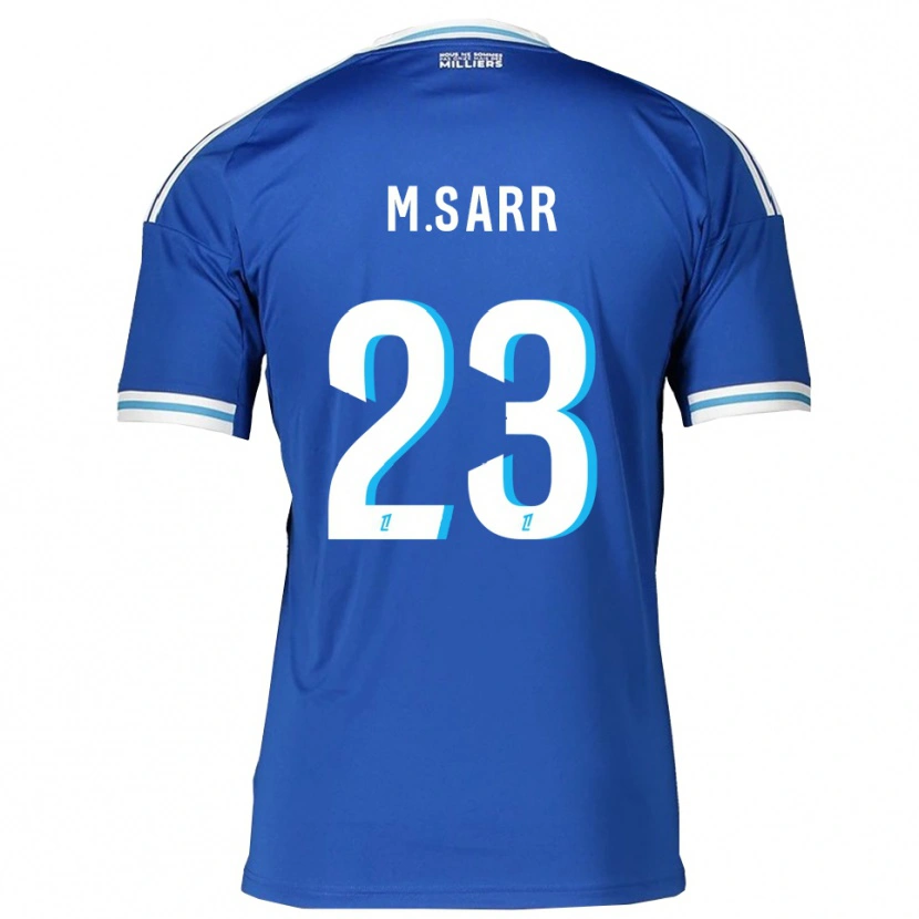 Danxen Homme Maillot Mamadou Sarr #23 Bleu Blanc Tenues Domicile 2025/26 T-Shirt