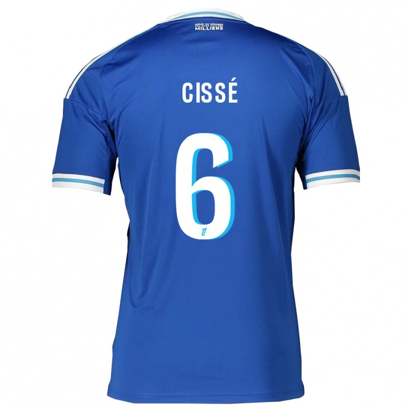 Danxen Homme Maillot Amadou Cissé #6 Bleu Blanc Tenues Domicile 2025/26 T-Shirt