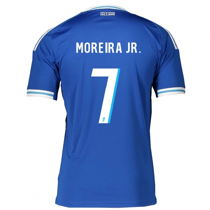 Danxen Homme Maillot Diego Moreira #7 Bleu Blanc Tenues Domicile 2025/26 T-Shirt