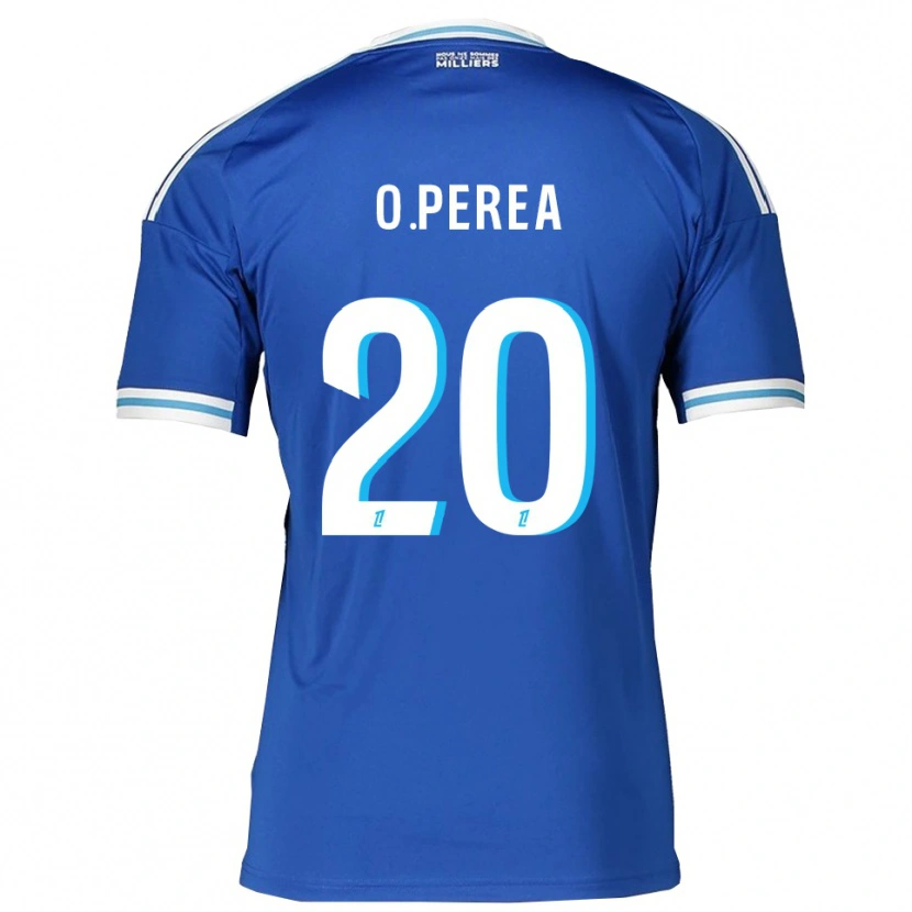 Danxen Homme Maillot Óscar Perea #20 Bleu Blanc Tenues Domicile 2025/26 T-Shirt