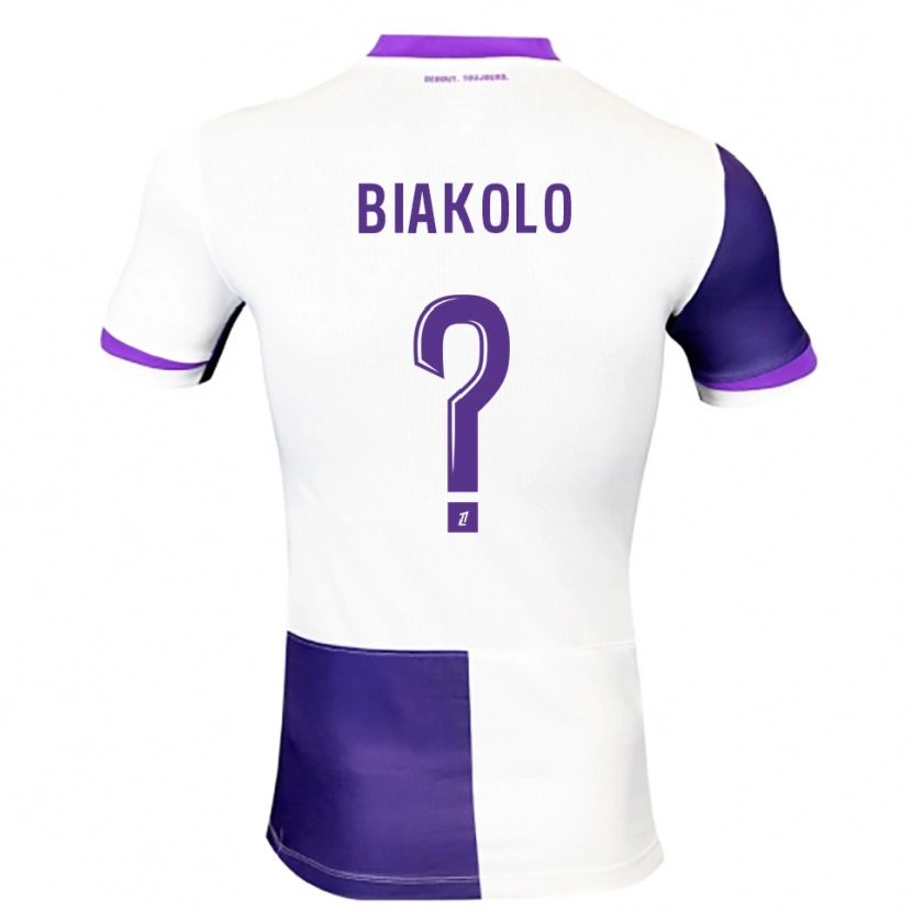 Danxen Homme Maillot Tony Biakolo #0 Violet Blanc Tenues Domicile 2025/26 T-Shirt