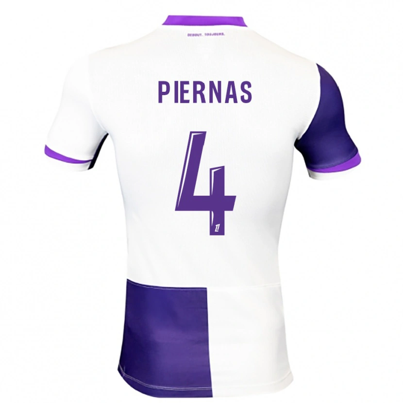 Danxen Homme Maillot Gaëtan Bakhouche Piernas #4 Violet Blanc Tenues Domicile 2025/26 T-Shirt