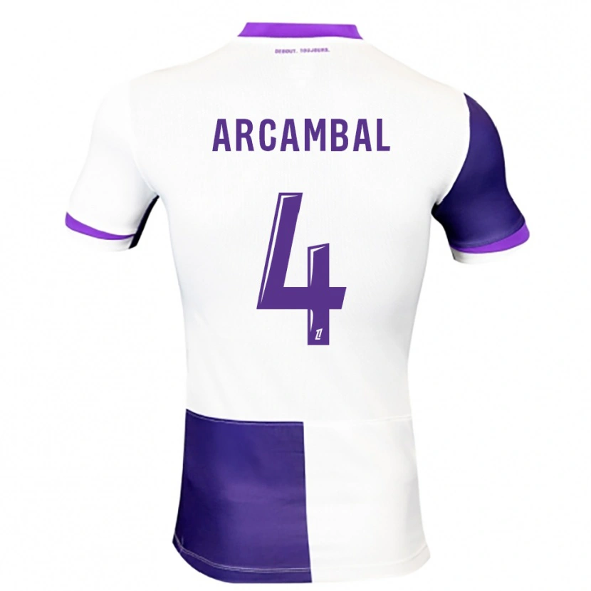 Danxen Homme Maillot Anais Arcambal #4 Violet Blanc Tenues Domicile 2025/26 T-Shirt