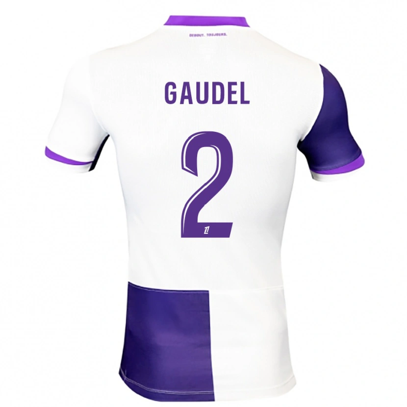 Danxen Homme Maillot Raphaël Gaudel #2 Violet Blanc Tenues Domicile 2025/26 T-Shirt
