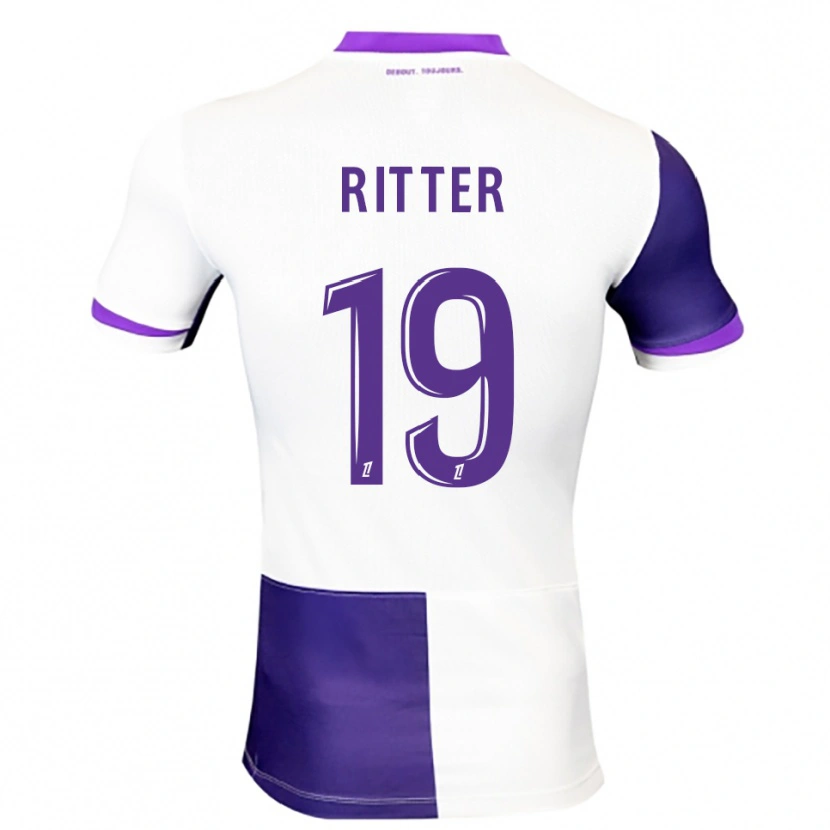 Danxen Homme Maillot Morgane Ritter #19 Violet Blanc Tenues Domicile 2025/26 T-Shirt