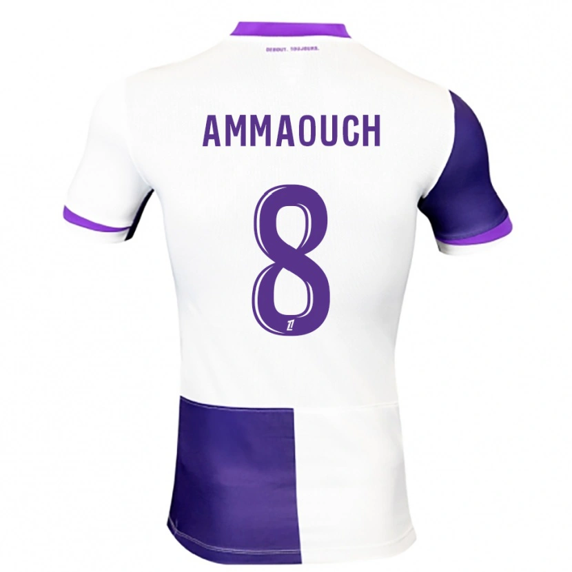 Danxen Homme Maillot Aymen Amaaouch #8 Violet Blanc Tenues Domicile 2025/26 T-Shirt