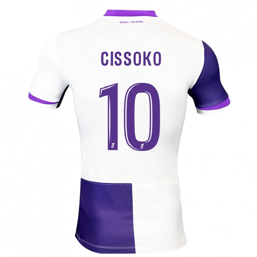 Danxen Homme Maillot Ibrahim Cissoko #10 Violet Blanc Tenues Domicile 2025/26 T-Shirt