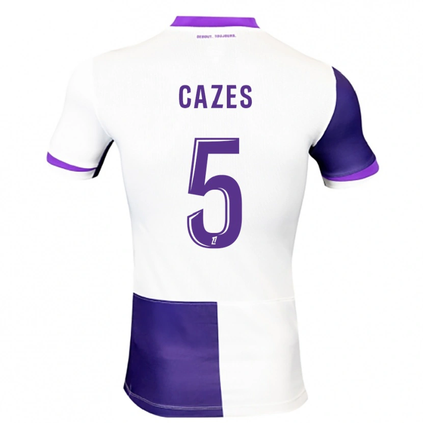 Danxen Homme Maillot Manon Cazes #5 Violet Blanc Tenues Domicile 2025/26 T-Shirt