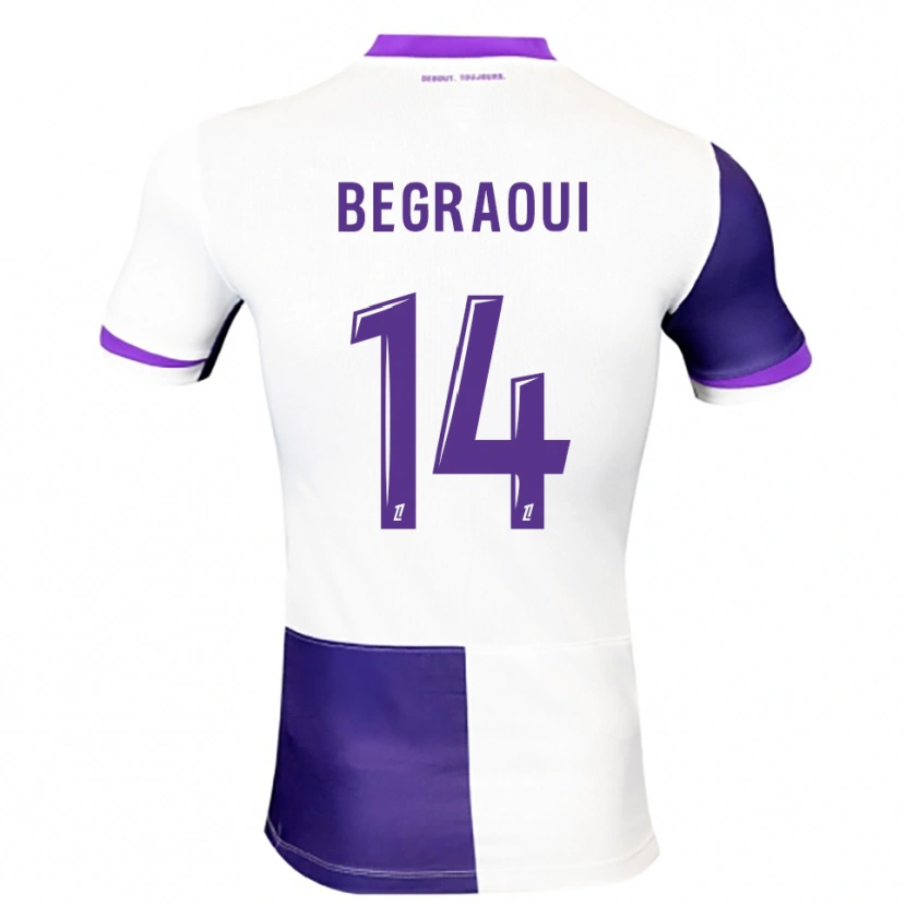 Danxen Homme Maillot Yanis Begraoui #14 Violet Blanc Tenues Domicile 2025/26 T-Shirt