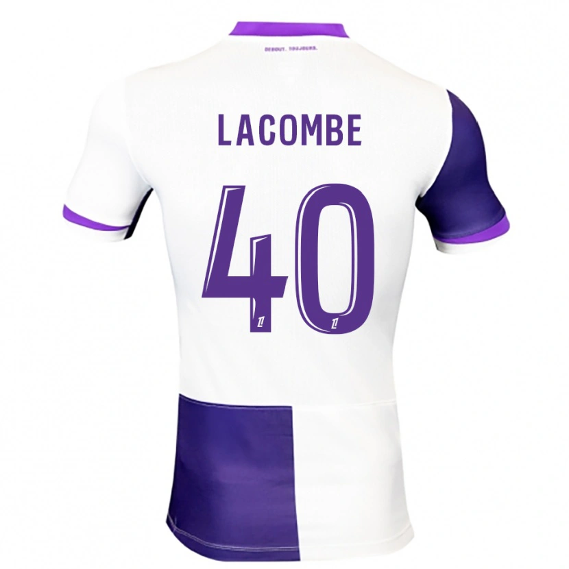 Danxen Homme Maillot Justin Lacombe #40 Violet Blanc Tenues Domicile 2025/26 T-Shirt