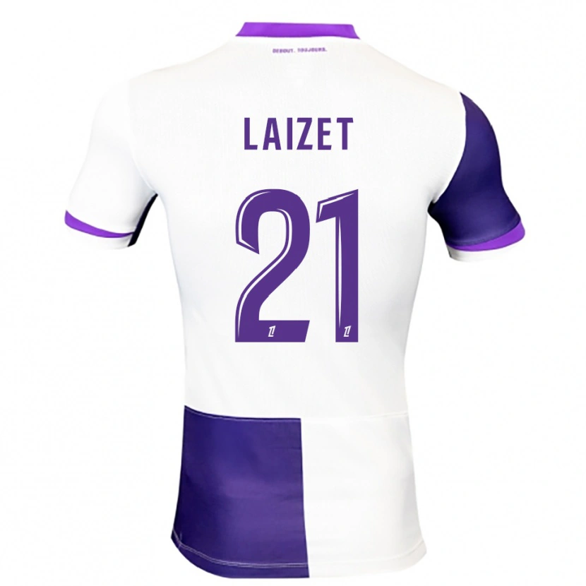 Danxen Homme Maillot Emma Laizet #21 Violet Blanc Tenues Domicile 2025/26 T-Shirt