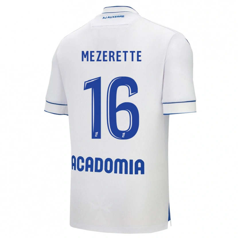 Danxen Homme Maillot Louis Mezerette #16 Blanc Bleu Tenues Domicile 2025/26 T-Shirt