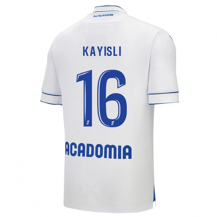 Danxen Homme Maillot Mehmet Kayisli #16 Blanc Bleu Tenues Domicile 2025/26 T-Shirt