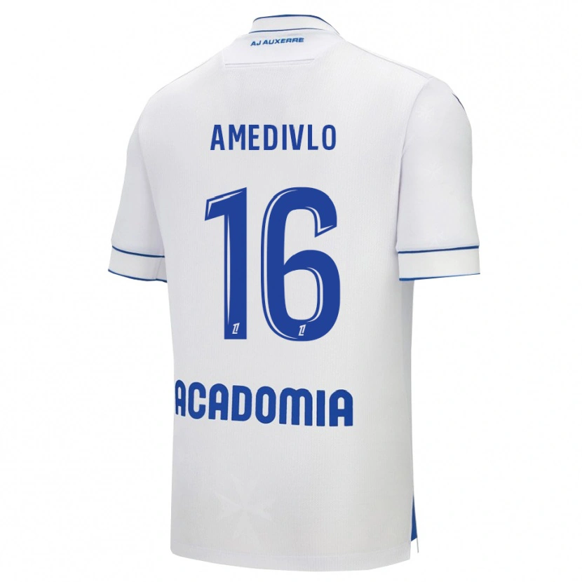 Danxen Homme Maillot Rayann Amedivlo #16 Blanc Bleu Tenues Domicile 2025/26 T-Shirt