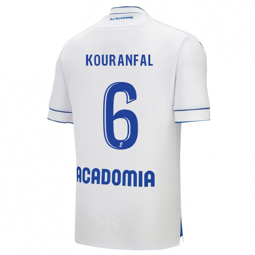 Danxen Homme Maillot Chamsedin Kouranfal #6 Blanc Bleu Tenues Domicile 2025/26 T-Shirt