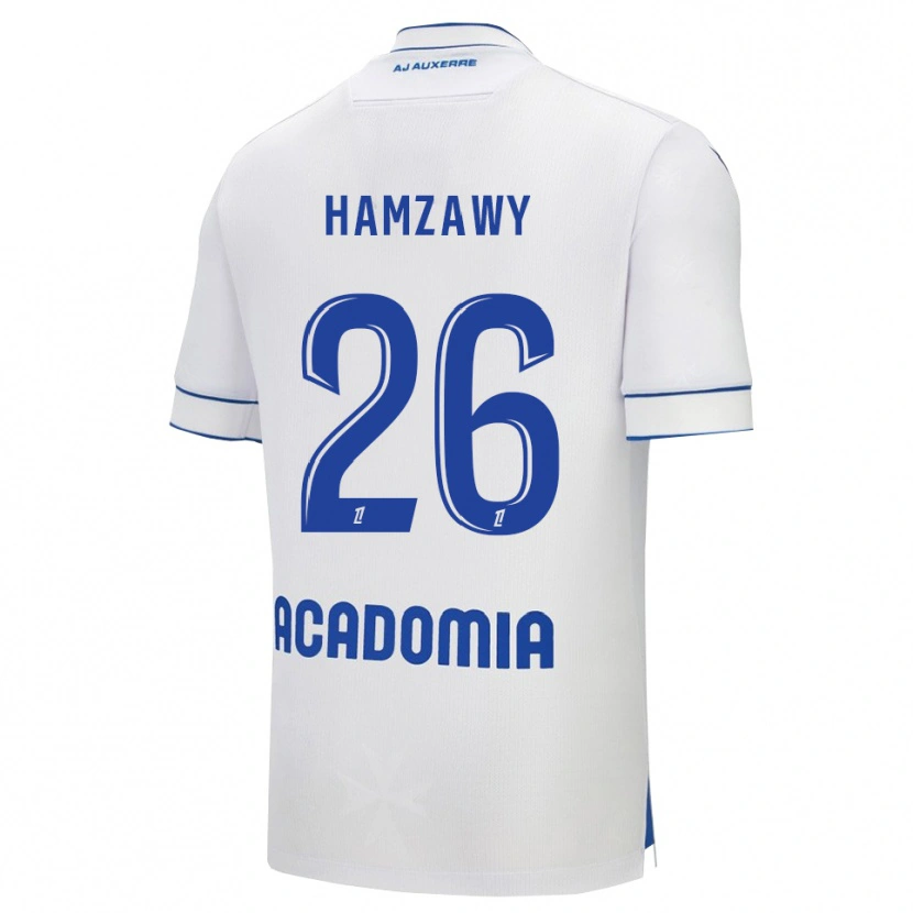 Danxen Homme Maillot Radwan Hamzawy #26 Blanc Bleu Tenues Domicile 2025/26 T-Shirt