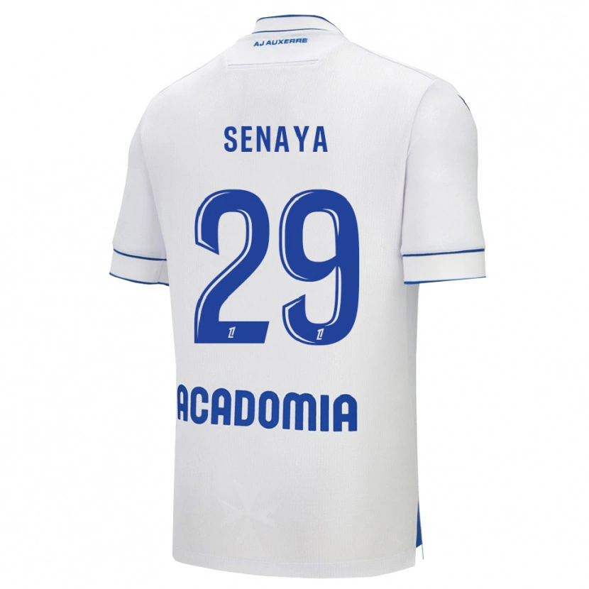 Danxen Homme Maillot Marvin Senaya #29 Blanc Bleu Tenues Domicile 2025/26 T-Shirt