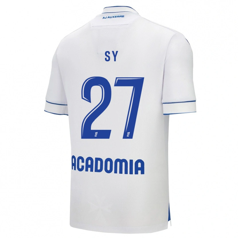 Danxen Homme Maillot Lamine Sy #27 Blanc Bleu Tenues Domicile 2025/26 T-Shirt