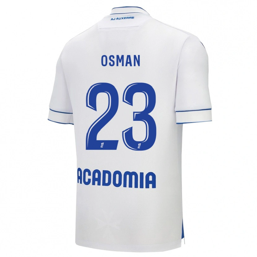 Danxen Homme Maillot Ibrahim Osman #23 Blanc Bleu Tenues Domicile 2025/26 T-Shirt