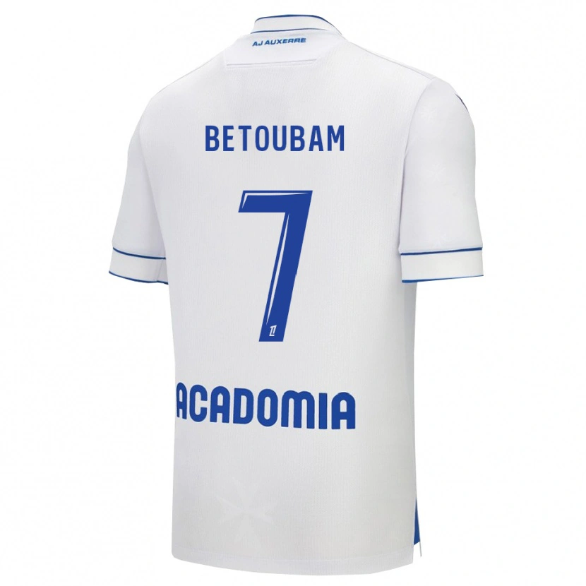 Danxen Homme Maillot Clément Betoubam #7 Blanc Bleu Tenues Domicile 2025/26 T-Shirt