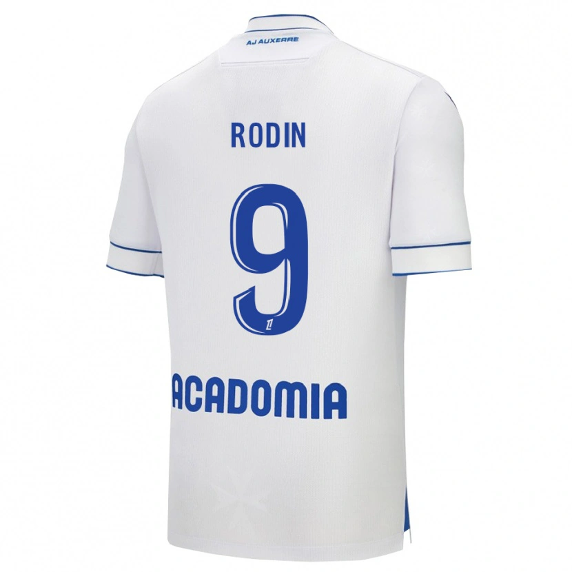 Danxen Homme Maillot Ryan Rodin #9 Blanc Bleu Tenues Domicile 2025/26 T-Shirt