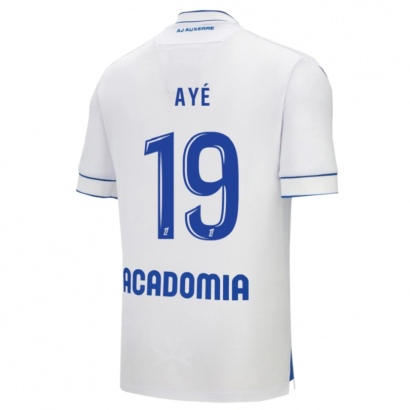 Danxen Homme Maillot Florian Ayé #19 Blanc Bleu Tenues Domicile 2025/26 T-Shirt