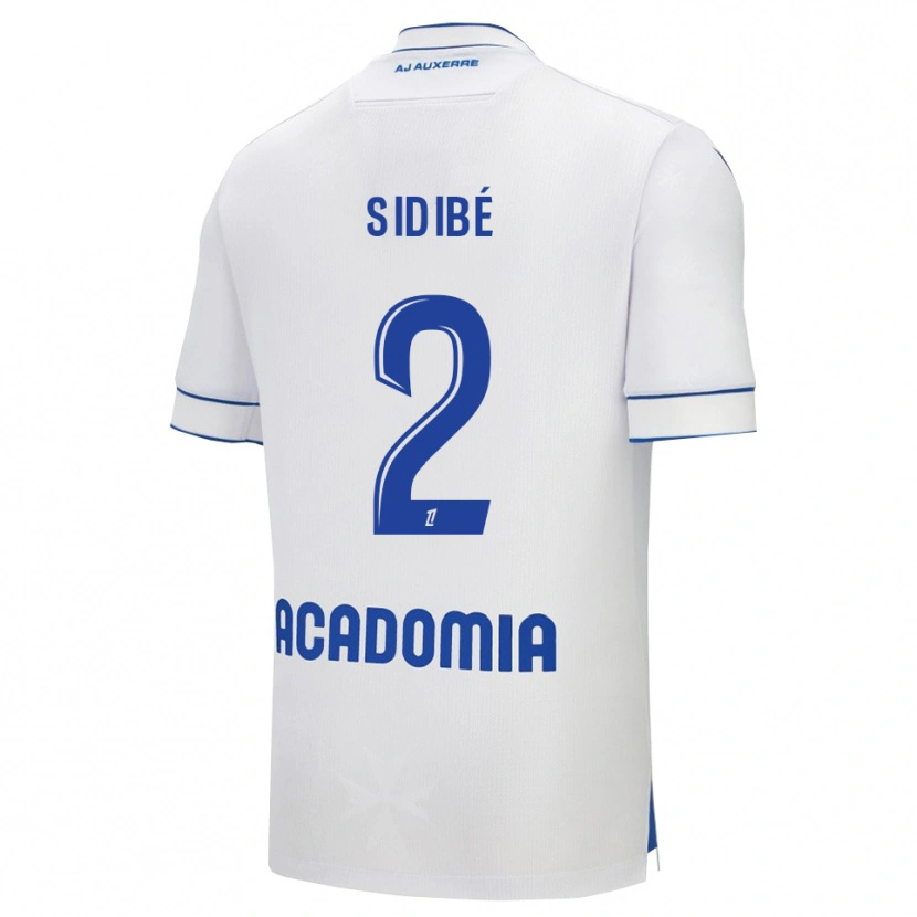 Danxen Homme Maillot Ismaël Sidibé #2 Blanc Bleu Tenues Domicile 2025/26 T-Shirt