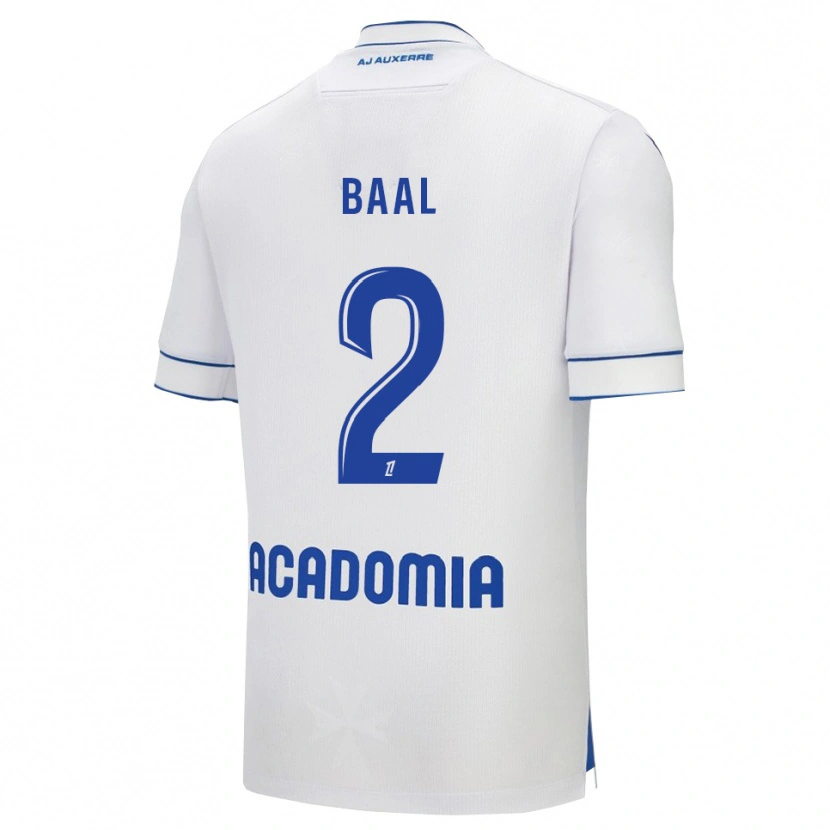 Danxen Homme Maillot Ousmane Baal #2 Blanc Bleu Tenues Domicile 2025/26 T-Shirt