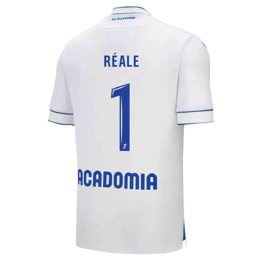 Danxen Homme Maillot Pierre Réale #1 Blanc Bleu Tenues Domicile 2025/26 T-Shirt