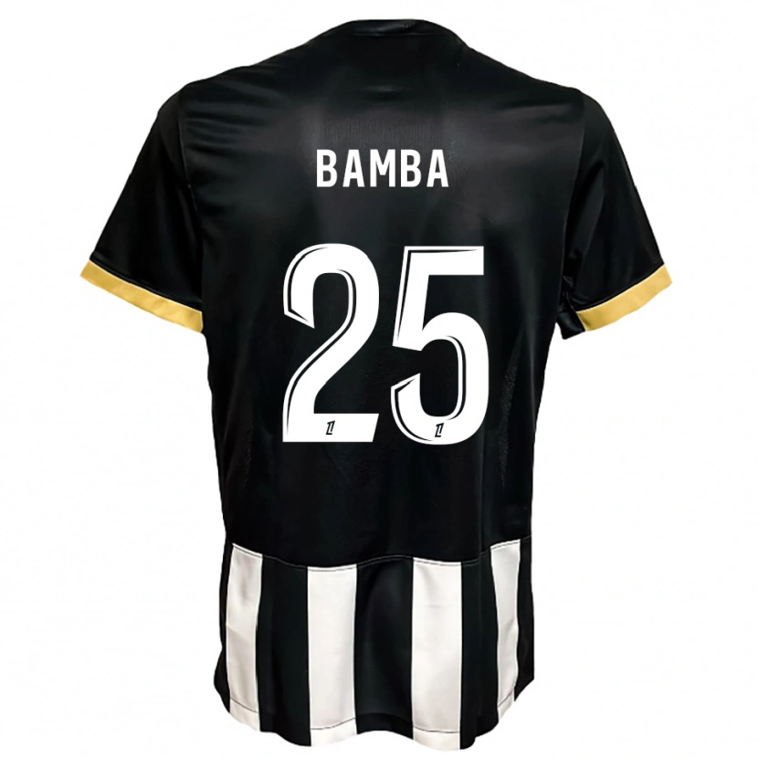 Danxen Homme Maillot Abdoulaye Bamba #25 Noir Blanc Tenues Domicile 2025/26 T-Shirt