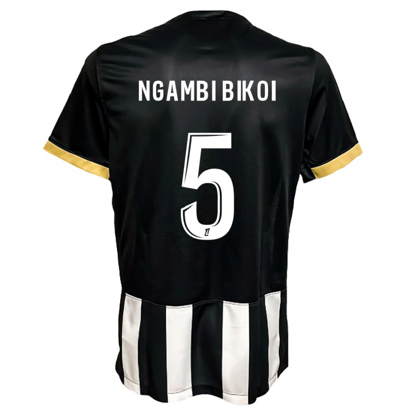 Danxen Homme Maillot Christian Ngambi Bikoi #5 Noir Blanc Tenues Domicile 2025/26 T-Shirt