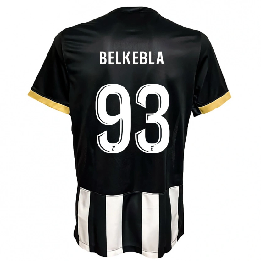 Danxen Homme Maillot Haris Belkebla #93 Noir Blanc Tenues Domicile 2025/26 T-Shirt