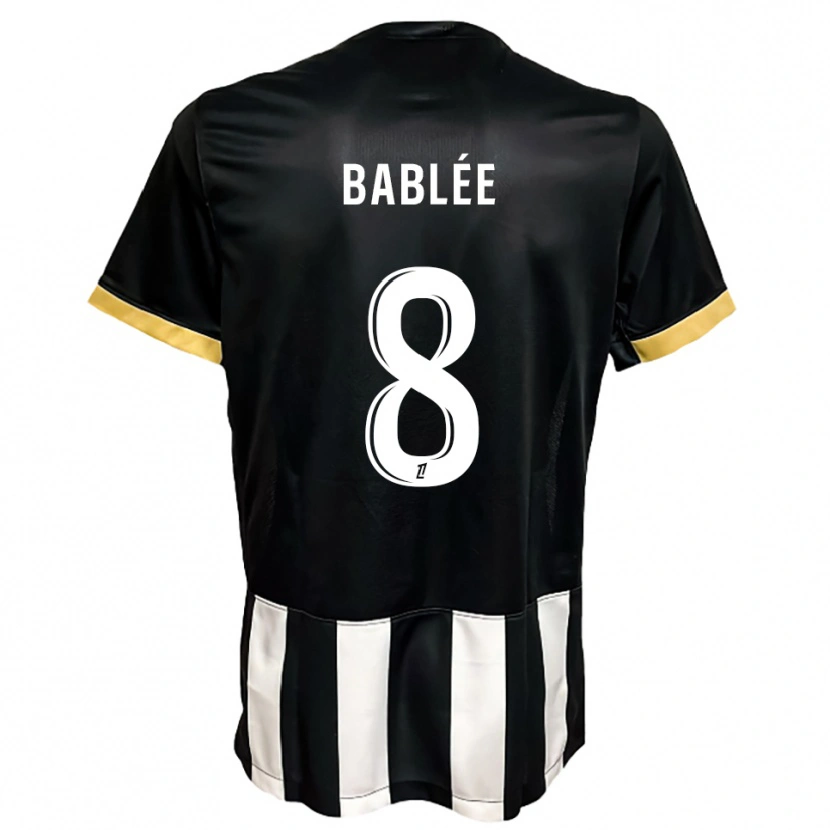 Danxen Homme Maillot Alix Bablée #8 Noir Blanc Tenues Domicile 2025/26 T-Shirt