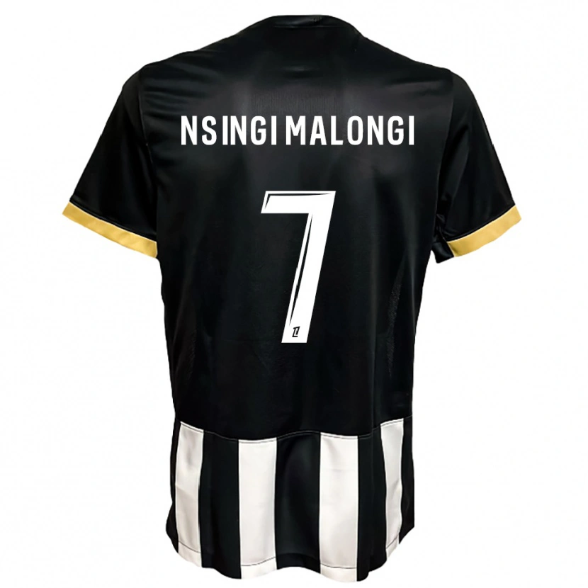 Danxen Homme Maillot Rodrigue Nsingi Malongi #7 Noir Blanc Tenues Domicile 2025/26 T-Shirt