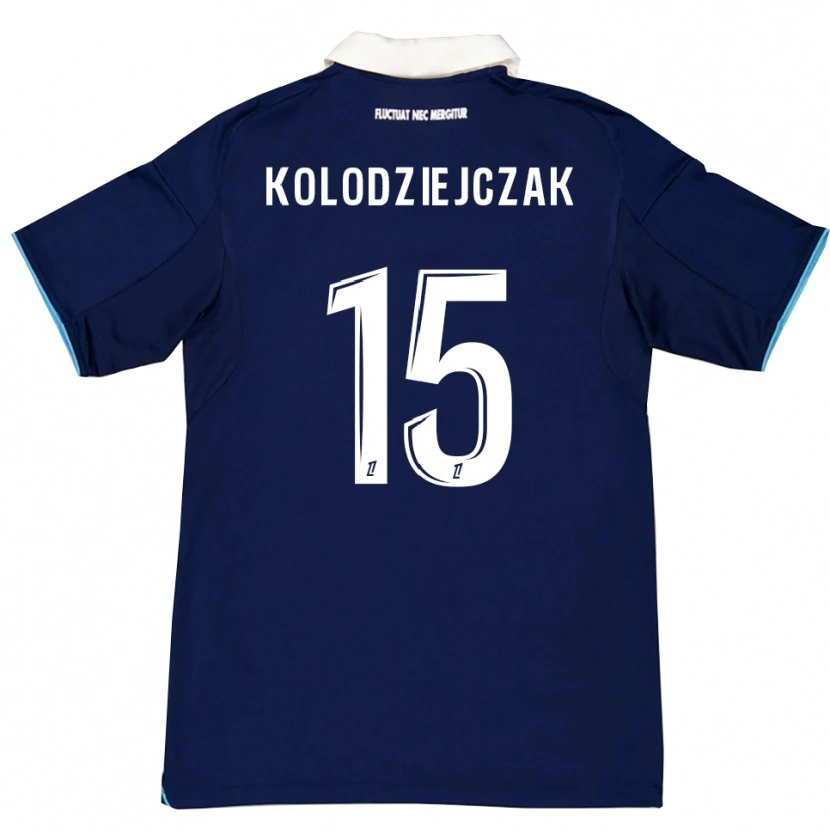 Danxen Homme Maillot Timothée Kolodziejczak #15 Bleu Foncé Blanc Tenues Domicile 2025/26 T-Shirt