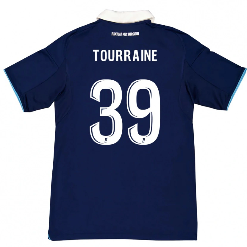 Danxen Homme Maillot Mathys Tourraine #39 Bleu Foncé Blanc Tenues Domicile 2025/26 T-Shirt