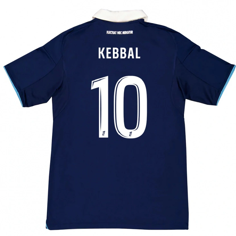 Danxen Homme Maillot Ilan Kebbal #10 Bleu Foncé Blanc Tenues Domicile 2025/26 T-Shirt