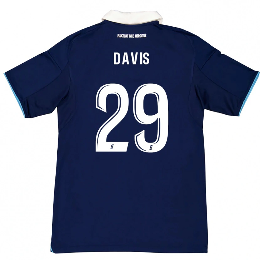 Danxen Homme Maillot Deja Davis #29 Bleu Foncé Blanc Tenues Domicile 2025/26 T-Shirt