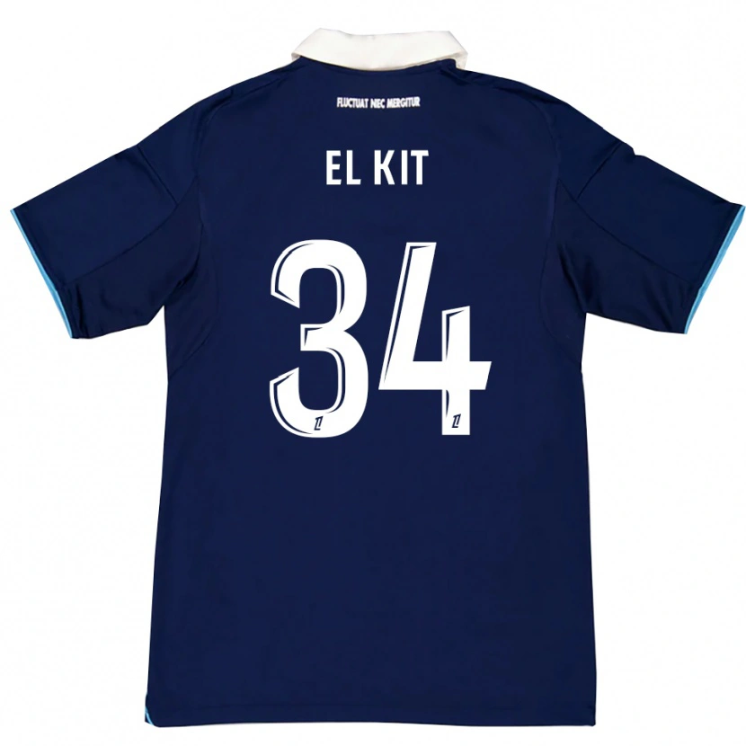 Danxen Homme Maillot Kamil El Kit #34 Bleu Foncé Blanc Tenues Domicile 2025/26 T-Shirt