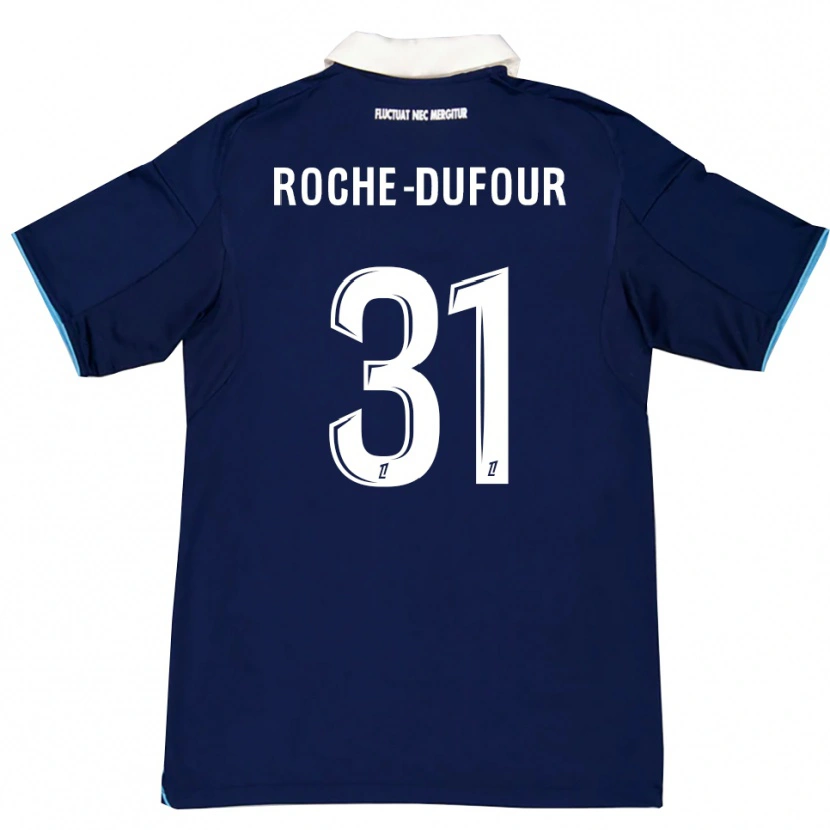 Danxen Homme Maillot Kenza Roche Dufour #31 Bleu Foncé Blanc Tenues Domicile 2025/26 T-Shirt