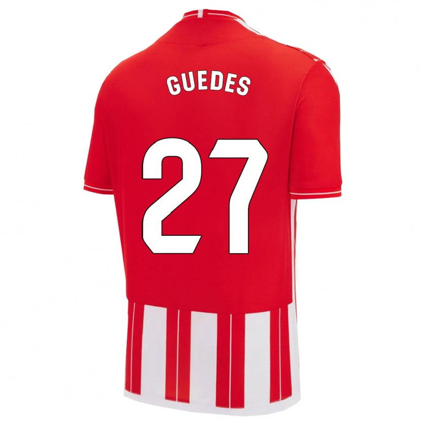 Danxen Homme Maillot Gui Guedes #27 Rouge Blanc Tenues Domicile 2025/26 T-Shirt